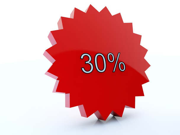 30 percent red sale icon - Photo, image