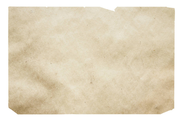 stary papier izolowany na białym tle ze ścieżką wycinania - Zdjęcie, obraz