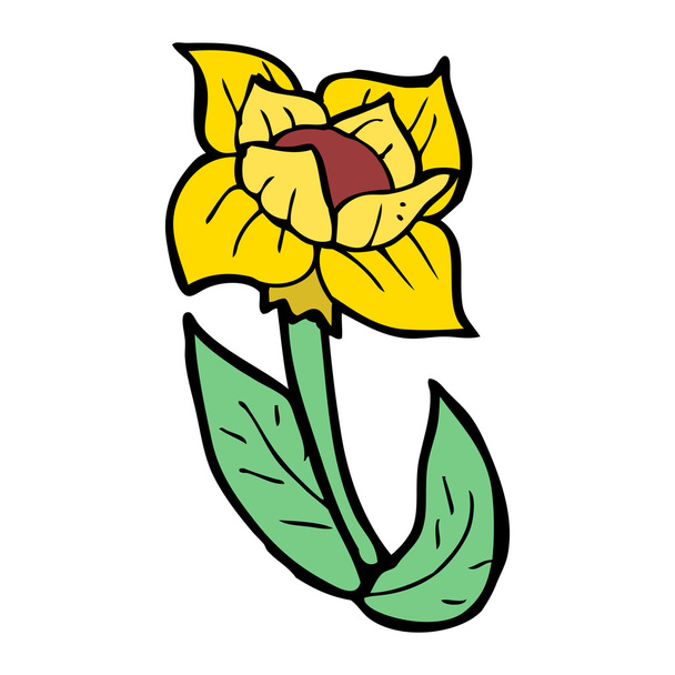 Flor amarilla
 - Vector, imagen