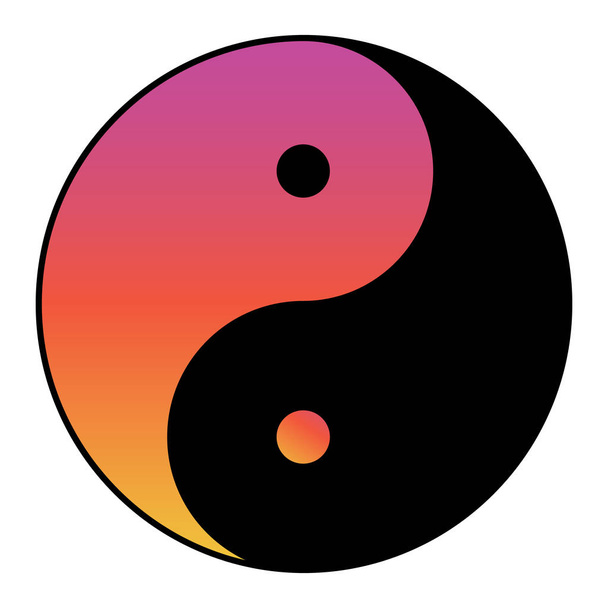 Yin yang symbole d'harmonie et d'équilibre avec effet aquarelle
 . - Vecteur, image