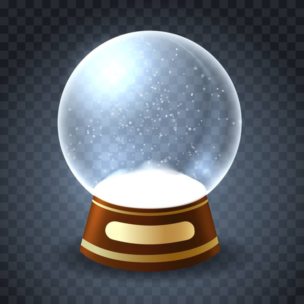 Snow globe isolated on transparent - Вектор,изображение