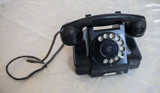 Retro fekete telefon asztal - Fotó, kép