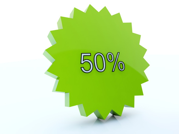 50 percent green sale icon - Foto, imagen