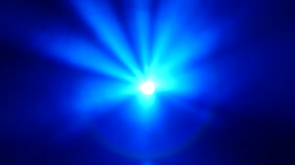 Background: Blue rays on a black background in smoke. Rays in the center - Footage, Video