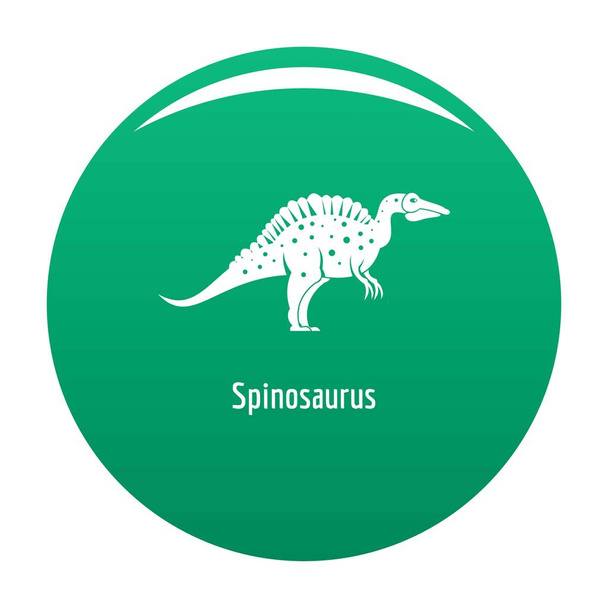 Spinosaurus icon vector green - Vetor, Imagem