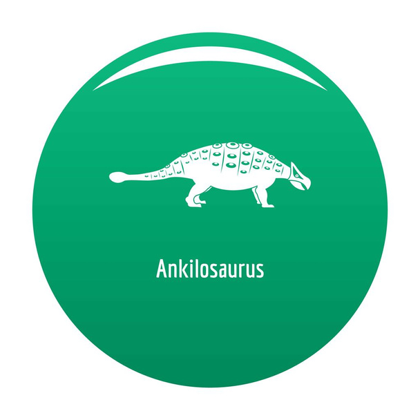 Ankilosaurus icon vector green - Vector, imagen