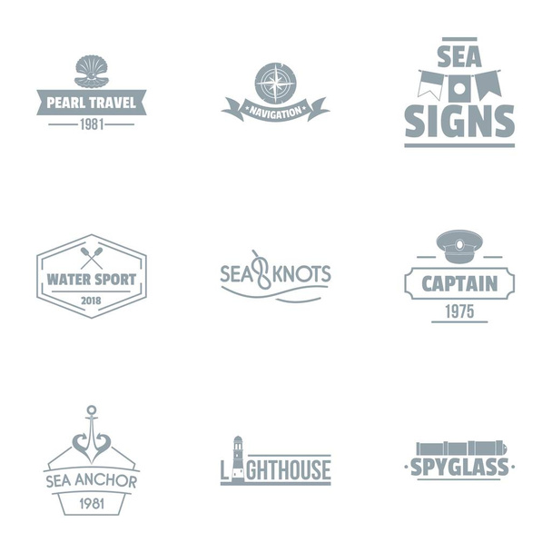 Activity of water logo set, simple style - Vector, Image