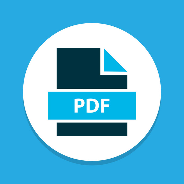 File pdf icona simbolo colorato. Elemento di carta isolato di qualità premium in stile trendy
. - Vettoriali, immagini