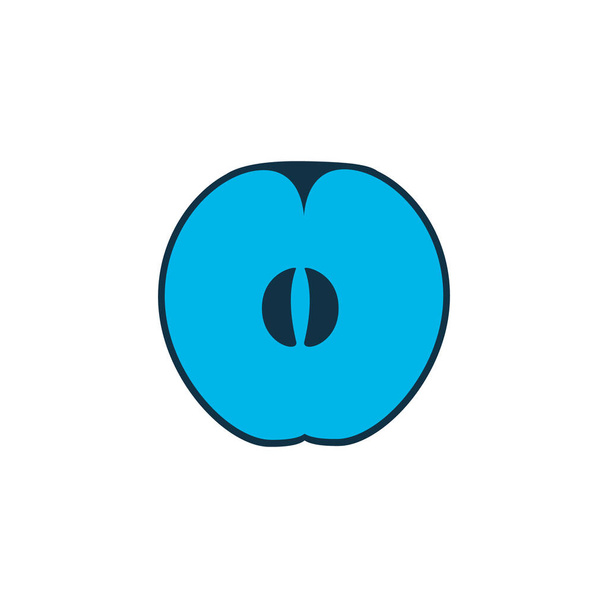 Abrikoos pictogram gekleurde symbool. Premium kwaliteit geïsoleerd perzik element in trendy stijl. - Vector, afbeelding