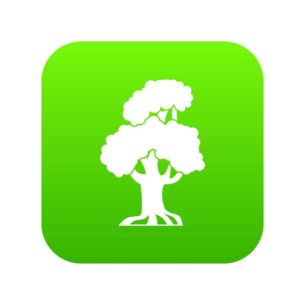 Oak icon digital green - Vecteur, image