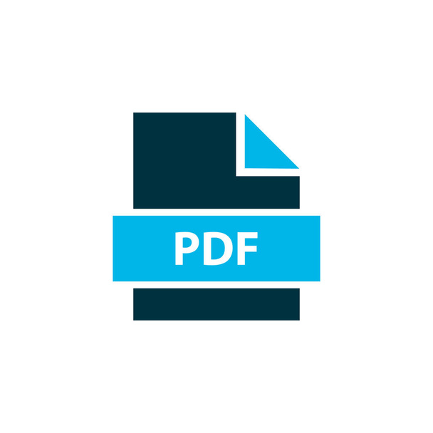 ファイル pdf のアイコンの色の象徴。トレンディなスタイルのプレミアム品質分離紙要素. - ベクター画像
