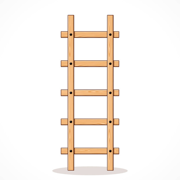 Векторная иллюстрация концепции деревянной лестницы
 - Вектор,изображение