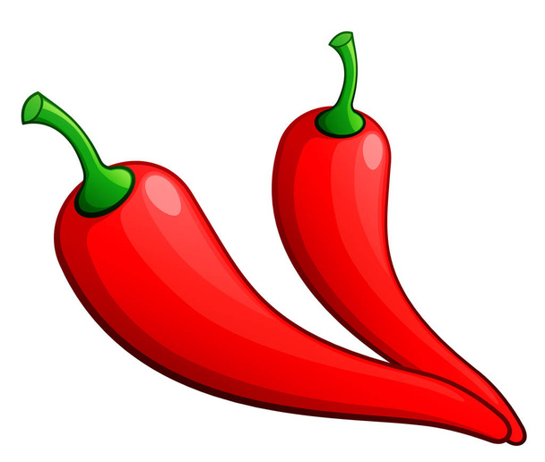 Vektorové ilustrace chilli pepř barevný design - Vektor, obrázek
