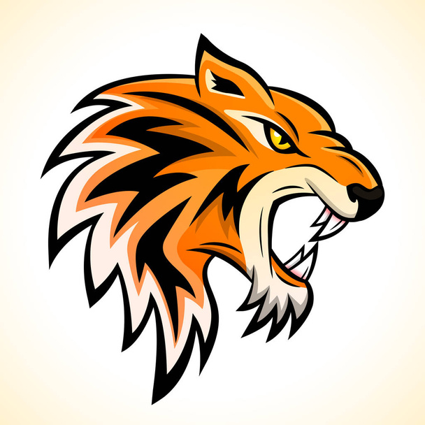 Vector illustration of tiger head mascot concept - Vector, Imagen