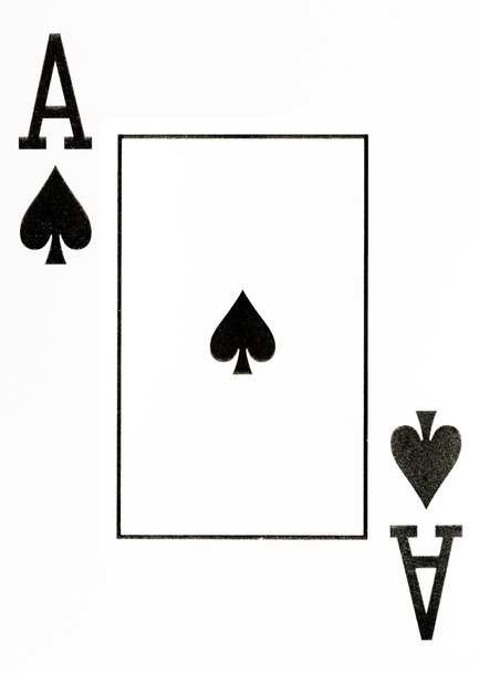 grande índice jugando carta as de picas american deck
 - Foto, Imagen
