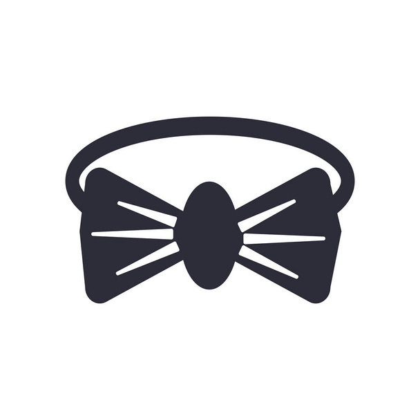 蝶ネクタイのアイコン ベクトルの web およびモバイル アプリ設計、蝶ネクタイのロゴのコンセプト ホワイト バック グラウンドの分離 - ベクター画像