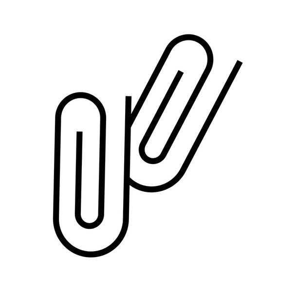 Vetor de ícone de clipe isolado no fundo branco para o seu design de aplicativo web e móvel, conceito de logotipo do clipe
 - Vetor, Imagem