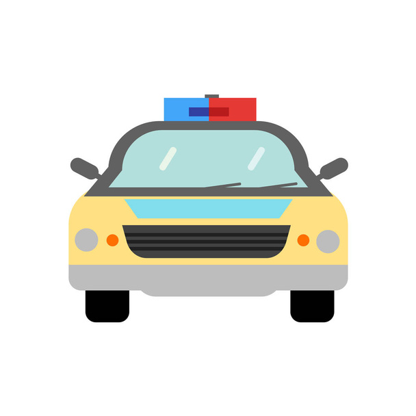Policía coche icono vector aislado en el fondo blanco para su diseño web y aplicación móvil, concepto de logotipo del coche de policía
 - Vector, imagen