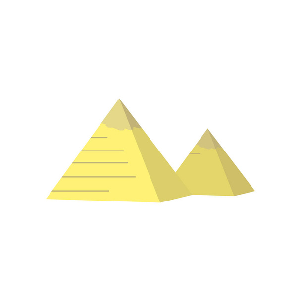 Piramida wektor ikona na białym tle na białym tle dla sieci web i aplikacji mobilnych design, koncepcja logo piramidy - Wektor, obraz