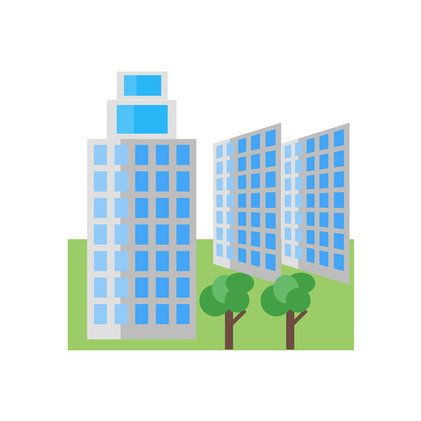 Skyscraper icon vector isolated on white background for your web and mobile app design, Skyscraper logo concept - Вектор,изображение