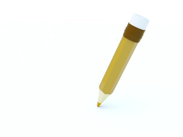 Yellow pencil icon - Zdjęcie, obraz