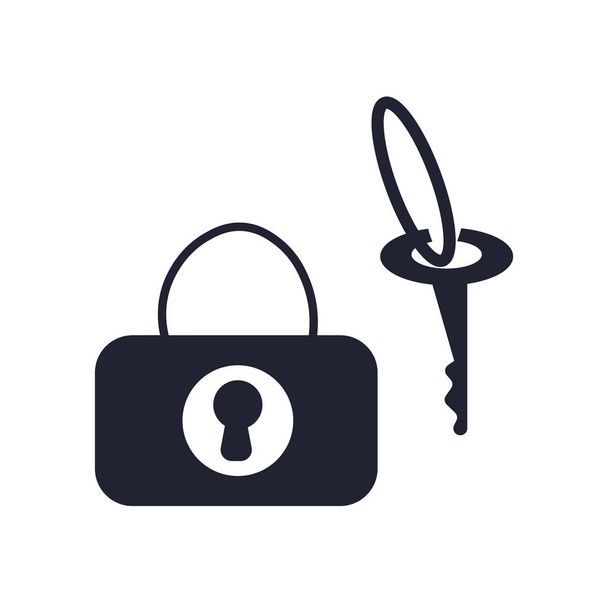 Locked wektor ikona na białym tle na białym tle dla sieci web i aplikacji mobilnych design, koncepcja logo Locked - Wektor, obraz