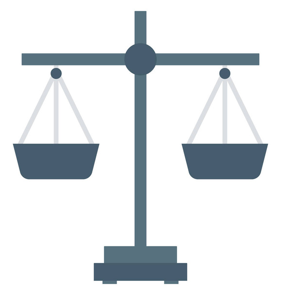 Justitie schaal geïsoleerd Vector pictogram bewerkbaar - Vector, afbeelding