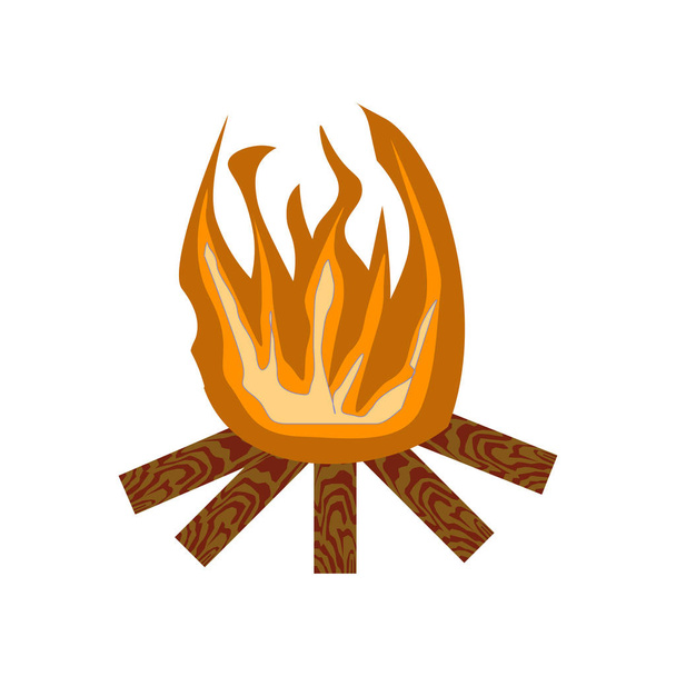 Web およびモバイル アプリの設計、たき火のロゴのコンセプトのための白い背景で隔離のたき火アイコン ベクトル - ベクター画像
