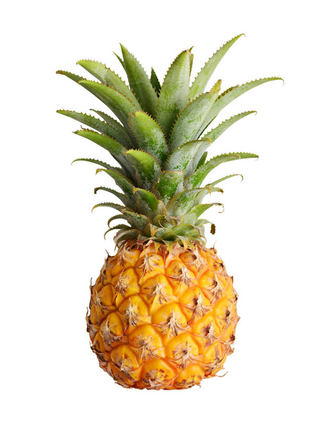 Ripe pineapple isolated on white background - Foto, afbeelding