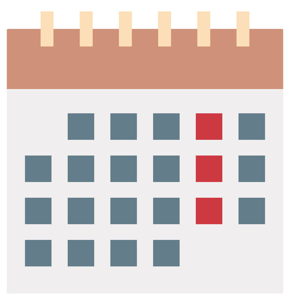 Calendar Isolated Vector Icon Editable - Vector, Image