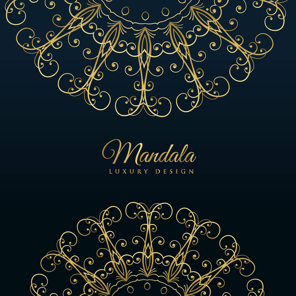 mandala ornamental luxury golden background - Vektor, obrázek