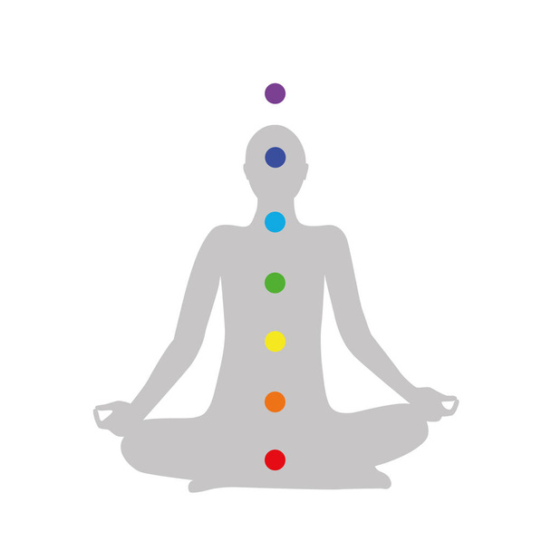 silhouette yoga persona seduta in una posa di loto
 - Vettoriali, immagini