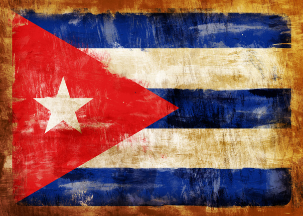 CUBA vanha maalattu lippu
 - Valokuva, kuva