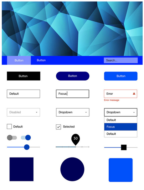 Вектор Light BLUE - Дизайнерский набор с линиями. Просто дизайнерский комплект с разноцветными треугольниками. Современный шаблон для Вашей целевой страницы
. - Вектор,изображение