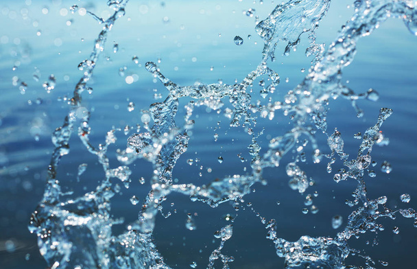 брызги голубой воды
 - Фото, изображение