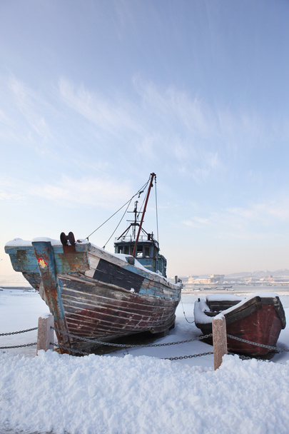 boot op Witte Zee oever - Foto, afbeelding
