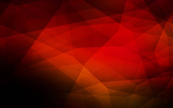 Dark Red vector low poly texture. Modern abstract illustration with triangles. Brand new style for your business design. - Vector, Image