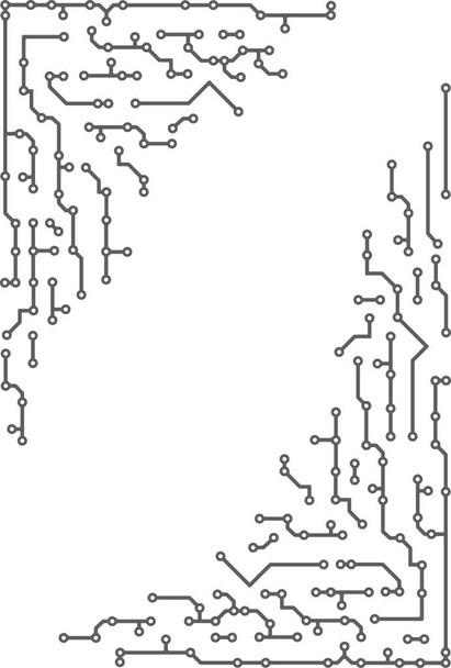 Pár rohů v Pcb rozložení stylu pro váš návrh, vektorové ilustrace - Vektor, obrázek