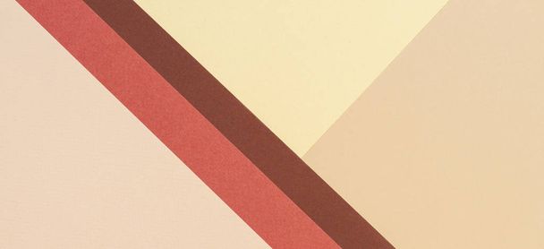 Abstract geometric paper texture cardboard background. Beige, brown yellow pastel trendy colors - Fotografie, Obrázek