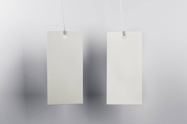 Empty labels on concrete wall background. Mock up, 3D Rendering  - 写真・画像