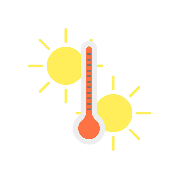 Temperature icon vector isolated on white background for your web and mobile app design, Temperature logo concept - Vector, Image