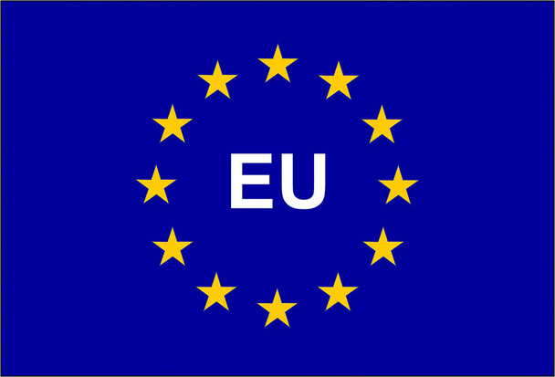 Európai uniós zászlót, és az Eu szimbólum - Fotó, kép