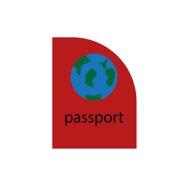 Web ve mobil uygulaması tasarımı, pasaport logo kavramı için beyaz arka plan üzerinde izole pasaport simge vektör - Vektör, Görsel