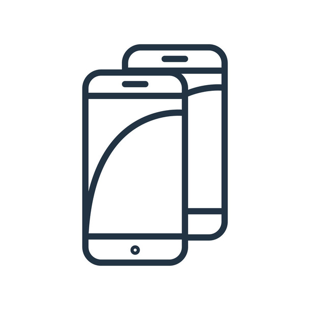 Smartphone icono vector aislado sobre fondo blanco, Smartphone signo transparente
 - Vector, imagen