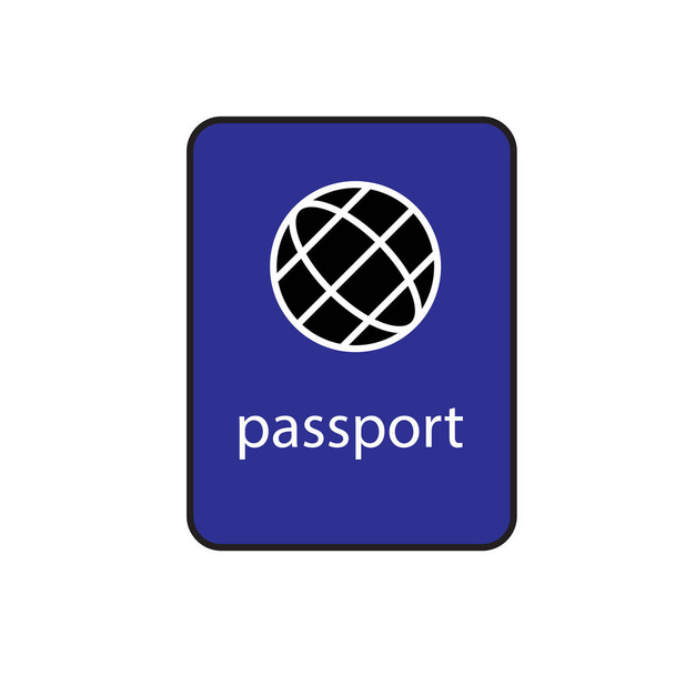 Paspoort pictogram vector geïsoleerd op een witte achtergrond voor uw web en mobiele app design, paspoort logo concept - Vector, afbeelding