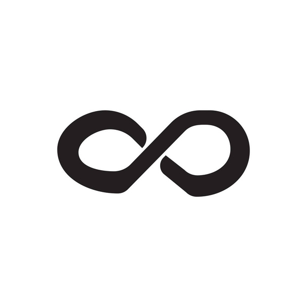Infinity ikon vektor a elszigetelt fehér háttér a webes és mobil app design, Infinity embléma koncepció - Vektor, kép