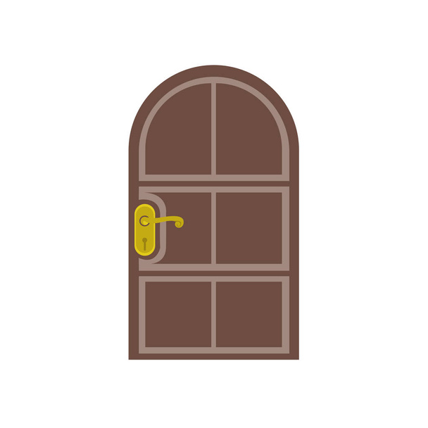 Web およびモバイル アプリの設計、ドアのロゴのコンセプトのための白い背景に分離されたドアのアイコン ベクトル - ベクター画像