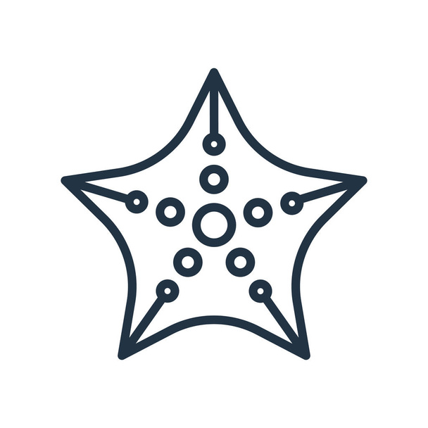 Tengeri csillag ikon vektor elszigetelt fehér background, tengeri csillag átlátszó jele - Vektor, kép