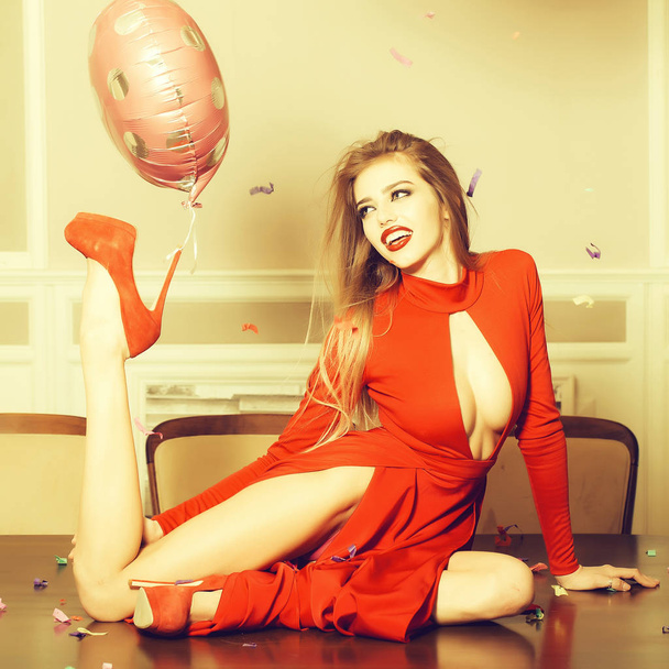 Girl with balloon - Zdjęcie, obraz