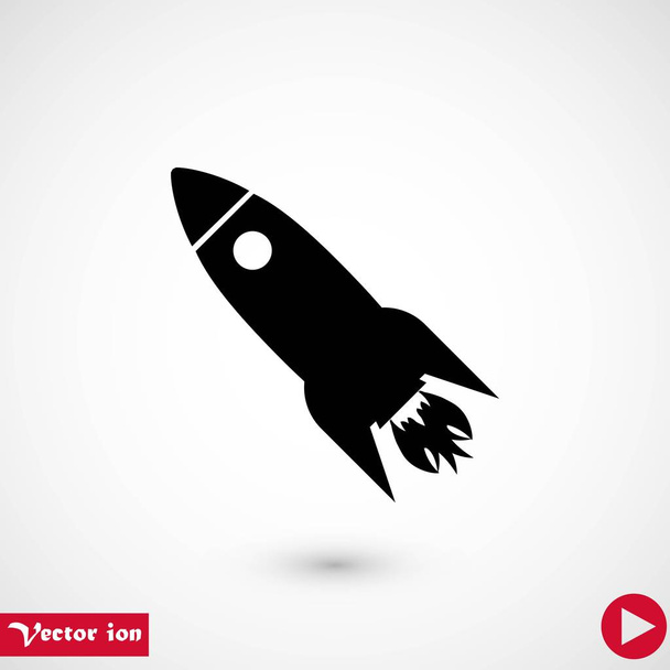 Rocket Ship vector, platte ontwerp beste vector pictogram - Vector, afbeelding